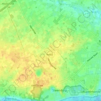 Mappa topografica Kraak, altitudine, rilievo