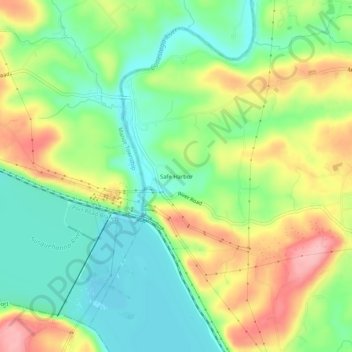 Mappa topografica Safe Harbor, altitudine, rilievo