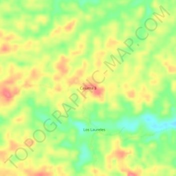 Mappa topografica Caluma 3, altitudine, rilievo