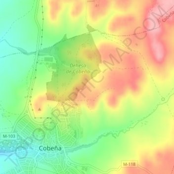 Mappa topografica Alfalfar, altitudine, rilievo