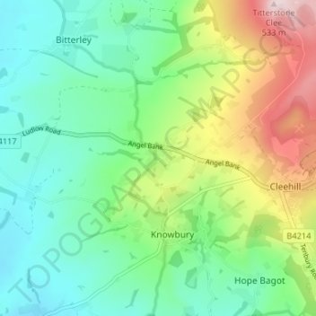 Mappa topografica Farden, altitudine, rilievo