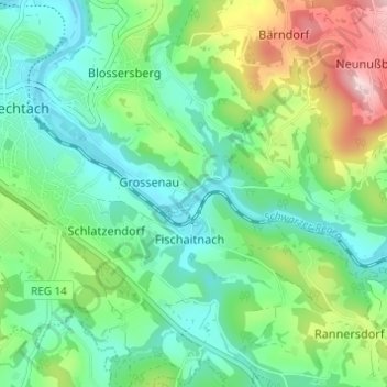 Mappa topografica Schwalstein, altitudine, rilievo