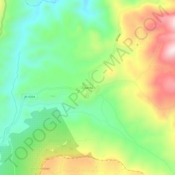 Mappa topografica Charilla, altitudine, rilievo