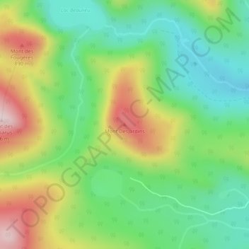 Mappa topografica Rivière-Bonjour, altitudine, rilievo
