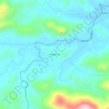 Mappa topografica Três Barras, altitudine, rilievo