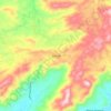 Mappa topografica Itatira, altitudine, rilievo