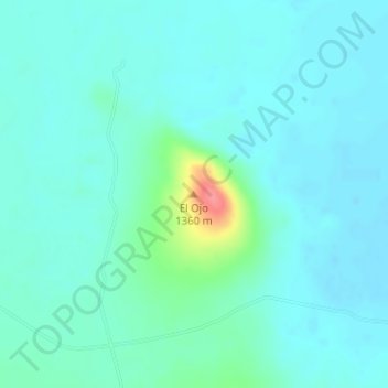 Mappa topografica El Ojo, altitudine, rilievo