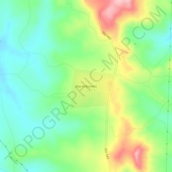 Mappa topografica Marimbondo, altitudine, rilievo