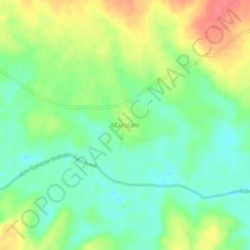 Mappa topografica Matolani, altitudine, rilievo