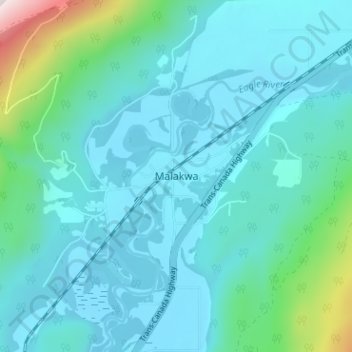 Mappa topografica Malakwa, altitudine, rilievo