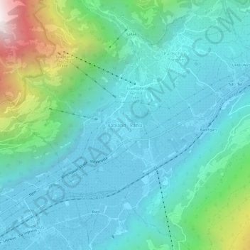 Mappa topografica Rabland - Rablà, altitudine, rilievo