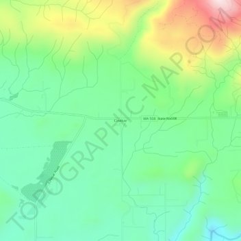 Mappa topografica Cinebar, altitudine, rilievo