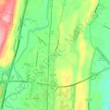 Mappa topografica Lake Katrine, altitudine, rilievo