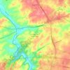 Mappa topografica Chadds Ford Township, altitudine, rilievo