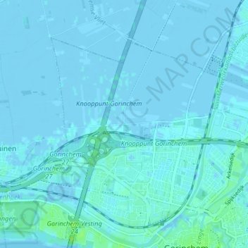 Mappa topografica Groote Haar, altitudine, rilievo
