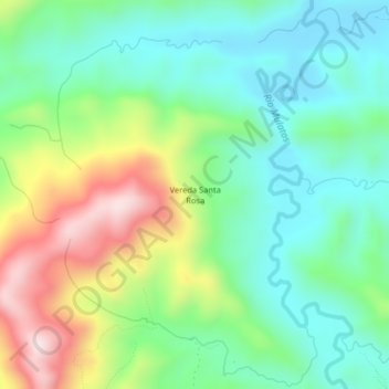 Mappa topografica Vereda Santa Rosa, altitudine, rilievo