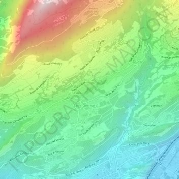 Mappa topografica La Soie, altitudine, rilievo