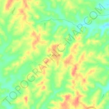 Mappa topografica Pajonal, altitudine, rilievo