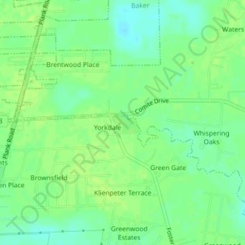 Mappa topografica Laurens H Cohn Arboretum, altitudine, rilievo