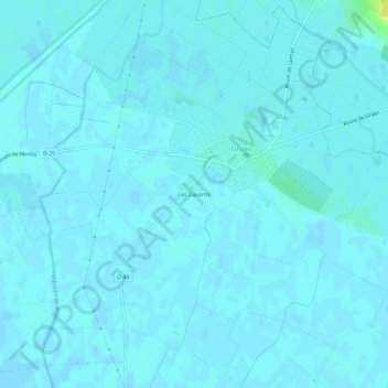 Mappa topografica Les Davants, altitudine, rilievo