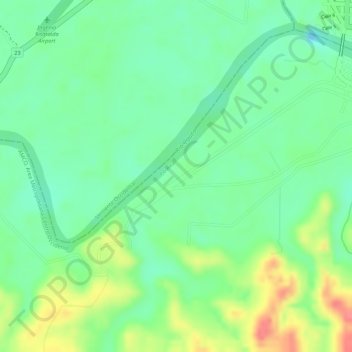Mappa topografica Estación Azufral, altitudine, rilievo