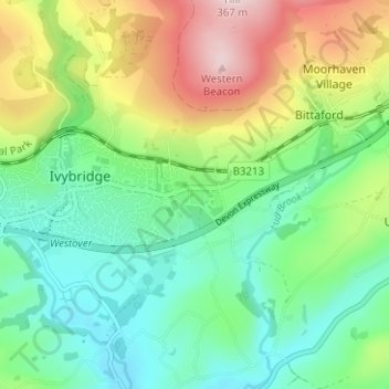 Mappa topografica North Filham, altitudine, rilievo