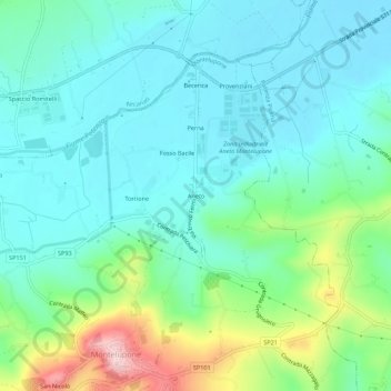 Mappa topografica Aneto, altitudine, rilievo