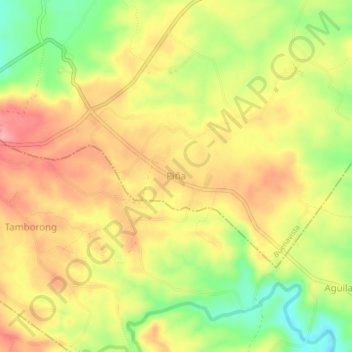 Mappa topografica Piña, altitudine, rilievo