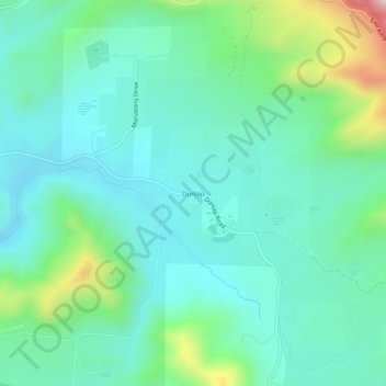 Mappa topografica Dunlap, altitudine, rilievo