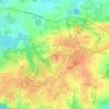Mappa topografica Gouezan, altitudine, rilievo