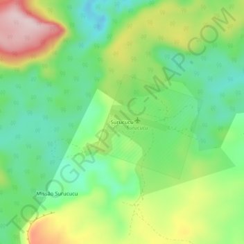 Mappa topografica Surucucu, altitudine, rilievo