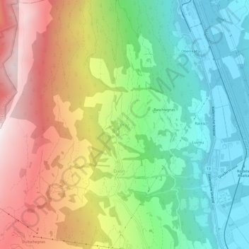 Mappa topografica Präz, altitudine, rilievo