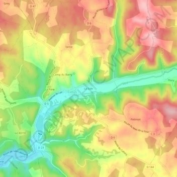 Mappa topografica La Sole, altitudine, rilievo
