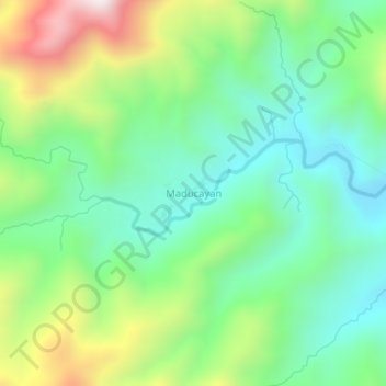 Mappa topografica Maducayan, altitudine, rilievo