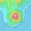 Mappa topografica Morne Larcher, altitudine, rilievo