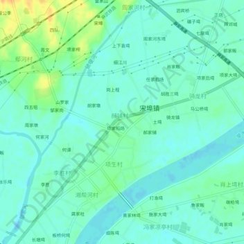 Mappa topografica 刘打兔, altitudine, rilievo