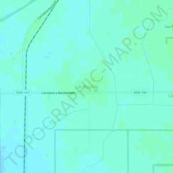 Mappa topografica Las Playitas, altitudine, rilievo