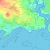 Mappa topografica Bourgerel, altitudine, rilievo
