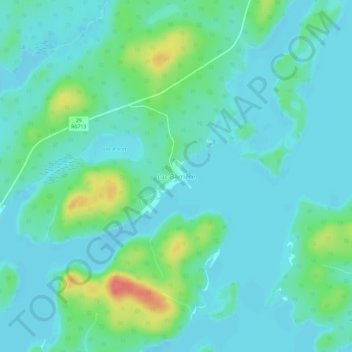 Mappa topografica Lac-Barrière, altitudine, rilievo