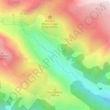 Mappa topografica San Quilez, altitudine, rilievo