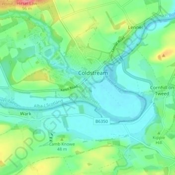 Mappa topografica Lees Stables, altitudine, rilievo