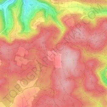 Mappa topografica Tauchenweiler, altitudine, rilievo