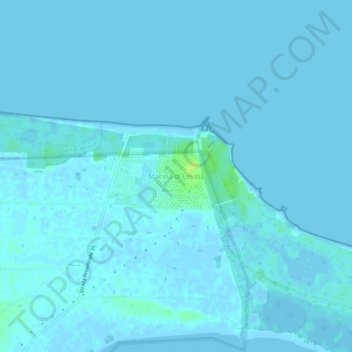 Mappa topografica Marina di Lesina, altitudine, rilievo
