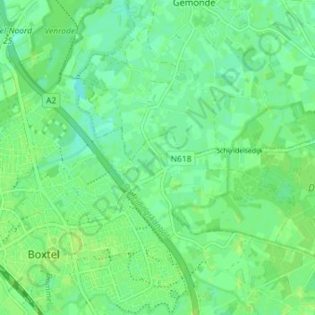Mappa topografica Langenberg, altitudine, rilievo