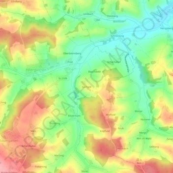 Mappa topografica Gschaid, altitudine, rilievo