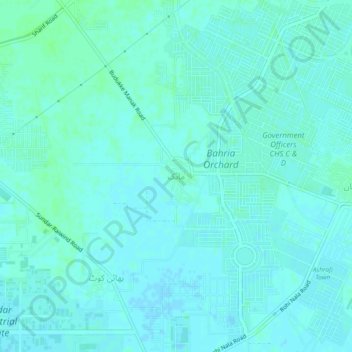 Mappa topografica Manak, altitudine, rilievo