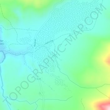 Mappa topografica Geyser El Tatio, altitudine, rilievo
