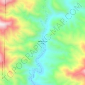 Mappa topografica San Luis del Río, altitudine, rilievo