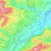 Mappa topografica Barberi, altitudine, rilievo