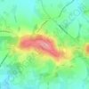 Mappa topografica Mont Cassel, altitudine, rilievo